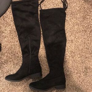 Black over the knee boot